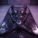 1:1 3d_(artwork) absurd_res animal_genitalia animal_penis anthro anthro_on_anthro arms_tied balls bdsm biped black_body black_clothing black_latex blender_(artwork) blender_cycles_(artwork) bondage bound bulge canid canine canine_genitalia canine_penis canis chamber claws clothed clothing degradation depth_of_field digital_media_(artwork) dragonplayer dragonplayer_(character) encasement english_text feet fox genitals hi_res hindpaw immobile inside latex latex_clothing latex_penis latex_skinsuit legs_tied lying lying_on_ground male male/male mammal multicolored_body nasal_tube on_ground orgasm_denial paws penis permanent_bondage permanent_encasement permanent_orgasm_denial permanent_sensory_deprivation predicament_bondage reflection rexouium sealed sensory_deprivation skinsuit slim slim_anthro slim_male slim_sub solo submissive submissive_male tail text tight_clothing tube vacuum_bed vacuum_sealed