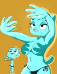 2026 4_fingers anthro belly_tuft big_breasts big_eyes bikini bikini_bottom bikini_bottom_only biped black_bikini black_bikini_bottom black_clothing black_eyebrows black_eyes black_markings black_nose black_swimwear black_whiskers blue_body blue_breasts blue_ears blue_fur blue_tail breasts cartoon_network clothed clothing crotch_tuft curved_eyebrows curvy_figure dark_markings digital_drawing_(artwork) digital_media_(artwork) domestic_cat eyebrows eyelashes facial_markings featureless_breasts felid feline felis female fingers fur fur_tuft glistening glistening_nose grey_markings grey_nose half-closed_eyes head_markings hi_res humanoid_hands iris legs_together light_body light_fur light_markings long_eyelashes looking_forward mammal markings mature_anthro mature_female meme mouth_closed muzzle_(marking) narrowed_eyes nicole_watterson no_pupils orange_background outline pointy_ears pose prick_ears reference_image shadow shadow_hands_challenge side-tie_bikini side-tie_clothing side-tie_swimwear simple_background snout solo standing straight_legs string_bikini swimwear tail the_amazing_world_of_gumball thick_eyebrows thick_thighs three-quarter_view topless topless_anthro topless_female tuft two-piece_swimsuit whisker_markings whiskers white_sclera wide_hipped_anthro wide_hipped_female wide_hips yellow_outline zebra10045