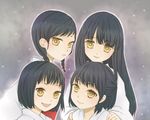  bad_id bad_pixiv_id black_hair braid fatal_frame fatal_frame_3 japanese_clothes kuze_amane kuze_hisame kuze_minamo kuze_shigure long_hair miko multiple_girls pins short_hair twin_braids yellow_eyes 