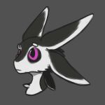 1:1 2022 4_ears ambiguous_gender anthro avali avian bird black_body black_feathers black_fur black_sclera colored deme_dragun digital_drawing_(artwork) digital_media_(artwork) feathers fur fyr_(fenrir784) grey_background headshot_portrait looking_aside maleherm_(lore) mouth_closed multi_ear multicolored_body multicolored_fur portrait purple_eyes simple_background solo three-quarter_view tuft tufted_fur two_tone_body two_tone_fur white_body white_feathers white_fur