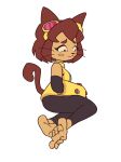 2026 4_toes :3 anthro armor armwear barefoot blus breasts brown_hair butt clothed clothing digital_drawing_(artwork) digital_media_(artwork) domestic_cat eyewear eyewear_on_head feet felid feline felis female foot_fetish foot_focus full-length_portrait gameoverse gauntlets glitch_productions gloves goggles goggles_on_head hair handwear hi_res humanoid_feet keymould kit_bodega leggings legwear looking_away mammal narrowed_eyes pink_eyes plantigrade portrait shy simple_background soles solo tail tan_body toes topwear whiskers white_background