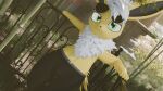 16:9 2026 3d_(artwork) anthro biped blender_(artwork) blender_cycles_(artwork) bottomwear bulge clothing detailed_background digital_media_(artwork) eeveelution eyewear eyewear_on_head fence fur generation_1_pokemon grass hi_res jack_(sawert) jolteon looking_at_viewer male male_anthro nintendo outside pants plant pokemon pokemon_(species) sawert solo sunglasses sunglasses_on_head wearing_sunglasses white_body white_fur widescreen