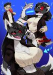 2026 anthro big_breasts bottomwear breast_growth breasts canid canid_demon canine cleavage clothed clothing coat deiser demon dialogue digital_media_(artwork) dreamerknight english_text eye_color_transformation eyewear female fully_clothed gender_transformation glasses growth hair hair_growth hellaverse hellhound helluva_boss hi_res huge_breasts human human_to_anthro looking_at_viewer male mammal midriff mtf_transformation mythological_canine mythological_creature mythology open_mouth open_smile pants red_sclera shirt simple_background small_waist smile solo species_transformation surprised tail teeth text topwear transformation