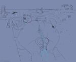 alcohol anal_piercing anthro anus backsack balls beach beer beer_bottle beverage big_anus big_balls big_butt big_penis bikini_thong black_and_blue bottle butt catstopher_colombus_(kittykuscell) clothing container domestic_cat ear_piercing facial_piercing felid feline felis genital_piercing genitals group hi_res huge_anus huge_balls huge_butt hyper hyper_butt kirsty_(stellaempyrea) kittykuscell lip_piercing lipstick long_penis looking_back loose_anus loose_orifice makeup male mammal monochrome penis penis_piercing piercing presenting presenting_anus presenting_balls presenting_hindquarters reflection ruined_anus saggy_balls sasha_kowka scrotum_piercing sea sketch smile smirk soap_(bubblebnnuy) sunbathing sunbathing_mirror swimwear teasing thick_thighs thong towel underwear vein veiny_penis water