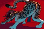absurd_res all_fours anthro arm_markings arm_tuft ass_up back_markings barefoot big_breasts big_butt black_body black_ear_tips black_fur black_markings black_spots black_stripes black_tail_tip blue_bottomwear blue_clothing blue_loincloth bottomwear breasts brown_ears butt butt_markings cheetah cheetah_(dc) clothed clothed_anthro clothed_female clothing countershade_arms countershade_breasts countershade_crotch countershade_fur countershade_hands countershade_legs countershade_tail countershade_thighs countershading creepy_face dc_comics digitigrade dipstick_ears dipstick_tail ear_markings empty_eyes feet felid feline female female_anthro ferrousred fingers full-length_portrait fur fur_markings fur_tuft glowing glowing_eyes hair hand_markings hanging_breasts hi_res huge_breasts humanoid_hands leg_markings light lighting loincloth loincloth_only long_hair long_tail looking_at_viewer looking_back looking_back_at_viewer mammal markings monotone_bottomwear monotone_clothing monotone_hair monotone_loincloth multicolored_body multicolored_ears multicolored_fur multicolored_tail orange_body orange_ears orange_fur orange_tail paws pinup portrait pose presenting presenting_hindquarters purple_hair raised_tail red_background shadow sharp_teeth shoulder_markings signature simple_background solo spots spotted_body spotted_fur spotted_markings spotted_tail striped_markings striped_tail stripes tail tail_markings teeth thigh_markings three-quarter_view toes topless topless_anthro topless_female tuft white_body white_breasts white_countershading white_feet white_fur white_inner_ear white_tail white_tuft yellow_eyes