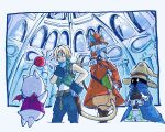 2025 accessory ambiguous_anthro ambiguous_gender ambiguous_humanoid animal_humanoid antennae_(anatomy) anthro arms_bent biped black_body black_mage_(final_fantasy) blonde_hair blue_clothing blue_coat blue_topwear bottomwear brown_clothing brown_gloves brown_handwear burmecian clothed clothed_ambiguous clothed_anthro clothed_humanoid clothed_male clothing coat cravat detailed_background eyes_closed featureless_feet featureless_hands feet female_(lore) final_fantasy final_fantasy_ix fingers freya_crescent fully_clothed fully_clothed_ambiguous fully_clothed_anthro fully_clothed_humanoid fully_clothed_male furgonomics gloves grey_clothing grey_gloves grey_handwear group hair hait hand_on_chin hand_on_hip handwear hat headgear headwear hi_res humanoid iris light_body light_skin male male_(lore) mammal mammal_humanoid membrane_(anatomy) membranous_wings monkey_humanoid moogle mouth_closed painting_(artwork) pants pom_antennae primate primate_humanoid red_clothing red_coat red_hat red_headwear red_topwear rodent shaded shirt shirt_cuffs simple_eyes sleeveless_shirt snout square_enix standing tail tail_accessory thinking topwear traditional_media_(artwork) traditional_painting_(artwork) traditional_watercolor_(artwork) uni-6 vivi_ornitier watercolor_(artwork) white_body white_hair white_sclera wings wizard_hat yellow_eyes zidane_tribal
