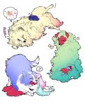  animalization cat commentary_request dog green_fur highres kneesocks_(psg) panty_&amp;_stocking_with_garterbelt panty_(psg) pfziki pink_fur polyester_(psg) polyurethane_(psg) purple_fur red_fur scanty_(psg) stocking_(psg) yellow_fur 