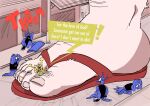 2023 5_toes absurd_res anthro avian between_toes bird calling_for_help canid canine canis city city_street civilian clothed clothed_anthro clothed_male clothing colored_sketch cracked_ground crush dialogue domestic_dog dudenahuel english_text feet fingerless_gloves footwear fully_clothed fully_clothed_anthro fully_clothed_male gloves group handwear hi_res lagomorph larger_male leporid macro male mammal nails police police_badge police_hat police_officer police_uniform procyonid rabbit raccoon richard_(dudenahuel) riot_shield sandals shoes size_difference sketch smaller_male speech_box stepped_on stuck stuck_between_toes text toenails toes uniform