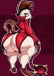 2026 absurd_res anthro big_butt bottom_heavy bottomless bottomless_female butt butt_focus clothed clothing coat digital_drawing_(artwork) digital_media_(artwork) female flail frown full-length_portrait fur gabetheatom hi_res holding_flail holding_melee_weapon holding_object holding_weapon huge_butt huge_hips looking_back mammal melee_weapon mina_(mina_the_hollower) mina_the_hollower mouse murid murine notched_ear open_mouth pink_nose portrait rear_view red_background red_clothing red_coat red_topwear rodent segmented_tail simple_background solo standing thick_thighs topwear weapon whip white_body white_fur wide_hips yacht_club_games