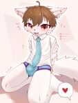 2026 3:4 abstract_background accessory ahoge anthro arm_tuft bangs barefoot big_eyes bikabe3m biped black_nose blue_briefs blue_clothing blue_necktie blue_underwear blush blush_lines blushing_at_viewer bodily_fluids bottomwear briefs brown_hair bulge canid canine canis cheek_tuft claws clothed clothed_anthro clothed_male clothing collared_shirt colored_seam_briefs colored_seam_underwear detailed_bulge digital_media_(artwork) dress_shirt ears_down elbow_tuft emanata english_description eyebrow_through_hair eyebrows eyelashes facial_tuft feet finger_claws fingers flash_emanata fluffy fluffy_tail front_view full-length_portrait fur fur_tuft glistening glistening_eyes grey_background hair hand_behind_back heart_symbol inner_ear_fluff iris kemono kneeling kneeling_on_ground looking_at_viewer male male_anthro mammal monotone_body monotone_clothing monotone_fur monotone_hair monotone_necktie monotone_shirt monotone_topwear multicolored_clothing multicolored_eyes multicolored_underwear necktie nervous nervous_sweat open_mouth outline pantsless pantsless_anthro pantsless_male pinup pivoted_ears portrait pose pupils purple_seam_briefs purple_seam_underwear question_mark raised_inner_eyebrows red_eyes rolled_up_sleeves shaded shirt short_hair simple_background slim slim_anthro slim_male slit_pupils solo sweat sweatdrop tail thin_eyebrows topwear translucent translucent_hair tuft two_tone_briefs two_tone_clothing two_tone_eyes two_tone_underwear underwear watermark white_body white_claws white_clothing white_ears white_fur white_inner_ear white_inner_ear_fluff white_outline white_sclera white_shirt white_tail white_topwear white_tuft wolf yellow_eyes