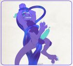 2021 3_toes anal anal_penetration anthro balls blue_cum blue_eyes blue_horn bodily_fluids border clenched_teeth colored_cum cum cum_while_penetrated digitigrade ejaculation erection feet genital_fluids genitals hands_above_head hands_together hi_res horn humanoid_genitalia humanoid_penis kobold korichi looking_at_viewer male male_anthro nude penetration penis restrained restrained_by_tentacles scalie simple_background solo spread_toes teeth tentacle_in_ass tentacle_penetration tentacles textured_background toes translucent translucent_tentacles unusual_bodily_fluids unusual_cum unusual_genital_fluids white_background