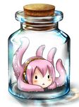  cork headphones in_container jar je9541 megurine_luka no_humans pink_hair takoluka tentacles vocaloid 