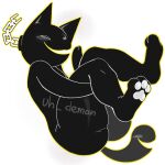 1:1 3_toes anthro bent_legs big_butt black_body black_ears black_fur bubble_butt butt butt_focus cat_tail chain chain_chomp chompat_(uh_demon) claws curled domestic_cat feet felid feline felis femboy foot_focus fur ghost hi_res huge_butt legs_up living_tail male mammal mario_bros nintendo nude pawpads paws pointy_ears round_head smile smiling_at_viewer smug_face smug_grin solo spirit tail thick_thighs toe_claws toes uh_demon unusual_anatomy unusual_tail wide_hips