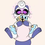 1:1 2021 3_fingers 3_toes ambiguous_gender anthro bell bell_collar black_eyelids blue_body blue_collar blue_ears blue_fur blue_tail clean_diaper clothed clothing collar curled_fur dewott diaper eyelashes feet fingers full-length_portrait fur generation_5_pokemon gloves_(marking) hi_res hypnosis hypnotic_visor leg_markings lem_(typhy) lock_symbol lying markings mind_control multicolored_body multicolored_fur narrowed_eyes nintendo on_back open_mouth pokemon pokemon_(species) portrait red_nose ringed_eyes signature simple_background snaggle_tooth socks_(marking) solo spiral tail tan_background tan_diaper toes typhy wearing_diaper whiskers white_body white_fur