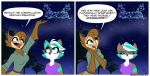2_panel_comic absurd_res annoyed anthro avian bird brown_body brown_feathers brown_fur canid canine canis cheek_tuft clothing comic constellation dialogue english_text facial_tuft feathers fur green_body green_fur green_highlights grey_body grey_fur hair half-closed_eyes hi_res highlights_(coloring) humor mammal multicolored_body multicolored_feathers narrowed_eyes open_mouth open_smile owl scissor_position shirt smile speech_bubble tan_body tan_feathers tank_top text topwear tuft two_tone_body two_tone_feathers white_body white_fur white_hair wide_eyed wolf zephyri_q_wolf zephyriwolf