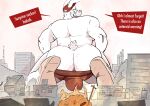 2023 absurd_res anthro back_muscles big_butt body_hair boxers_down building bulge butt butt_hair canid canine city clothed clothing colored_sketch destroyed_house dialogue dudenahuel duo english_text fart fart_cloud fur hat headgear headwear hi_res lagomorph larger_male laugh leporid looking_at_another looking_back looking_back_at_another macro male male/male mammal maned_wolf muscular muscular_anthro muscular_arms muscular_male nahuel_(dudenahuel) neighborhood partially_clothed partially_clothed_anthro partially_clothed_male prank property_damage rabbit richard_(dudenahuel) size_difference sketch smaller_male speech_box text underwear underwear_down white_body white_fur