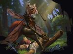 absurd_res antennae_(anatomy) anthro anthro_penetrating arthropod caught defeated dominant dominant_female duo elf exoskeleton female forced forest forest_background hand_on_head hi_res hornet human human_on_anthro humanoid hymenopteran impalement insect interspecies male male/female mammal mrogg95 ovipositor penetration plant rape sex stinger tree venom vespid wasp