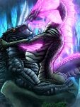 3:4 anthro bared_teeth bedroom_eyes big_butt butt cave cavern claws clenched_teeth curvy_figure digital_media_(artwork) dominant dominant_female duo female fin finger_claws forked_tongue glowing glowing_eyes godzilla godzilla_(series) green_body green_scales grey_body hi_res huge_butt ice kaiju licking male male/female monster_girl_(genre) narrowed_eyes procreate_(artwork) reptile scales scalie seductive size_difference smaller_male smile smug smug_face smug_grin snake teeth thick_thighs tiamat_(godzilla) tiamat_(kaiju) toho tongue voluptuous voluptuous_anthro voluptuous_female zilla znackyartz