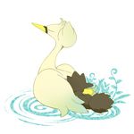  bad_id bad_pixiv_id closed_eyes gen_2_pokemon gen_5_pokemon lowres murkrow no_humans pokemon pokemon_(creature) ripples swanna 