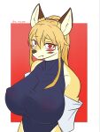 3:4 anthro asian_clothing big_breasts breasts canid canine clenched_teeth clothing east_asian_clothing erect_nipples female fox hi_res high-angle_view huge_breasts japanese_clothing leotard mammal ninja nipple_outline nipples solo teeth warrior zincx