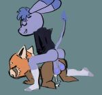aggretsuko ailurid all_fours anthro asinus ass_up backsack balls big-fig big_balls blue_balls blue_body blue_hair bodily_fluids brown_body brown_fur clothing cum cum_drip cum_from_vagina cum_in_vagina cum_inside cum_on_ground dipstick_ears donkey dripping duo ear_markings equid equine eyes_closed female footwear from_behind_position fur genital_fluids genitals green_background hair holding_hips male male/female mammal markings multicolored_ears orange_body orange_fur rear_admiral_position red_panda retsuko saggy_balls sanrio sex simple_background socks tadano_(aggretsuko) tail white_clothing white_footwear white_socks