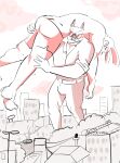 2023 absurd_res annoyed anthro boxers_(clothing) building carrying_another city clothed clothed_anthro clothed_male clothing cloud collared_shirt domestic_pig dress_shirt dudenahuel duo eyewear fully_clothed fully_clothed_anthro fully_clothed_male hi_res khaki_pants khakis lagomorph leporid macro male mammal partially_clothed partially_clothed_anthro partially_clothed_male rabbit richard_(dudenahuel) roy_(dudenahuel) shirt sketch suid suine sunglasses sus_(pig) topwear underwear wearing_sunglasses yorkshire_pig