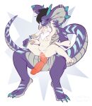 2_horns 2_penises anthro anthro_on_anthro anthro_penetrated anthro_penetrating anthro_penetrating_anthro balls belly blush bodily_fluids breasts chair_position claws colored cum cum_in_vagina cum_inside digital_drawing_(artwork) digital_media_(artwork) duo ears_down erection eyes_closed female female_penetrated flat_colors from_behind_position furgonomic_piercing furgonomics genital_fluids genitals hi_res horn humanoid_genitalia humanoid_penis larger_male male male/female male_penetrating male_penetrating_female medium_breasts multi_genitalia multi_penis navel nintendo nipples nude open_mouth overweight overweight_female pawpads penetration penile penile_penetration penis penis_in_vagina piercing pivoted_ears pokemon pokemon_(species) reptile scalie sex simple_background sitting sitting_on_another size_difference smaller_female smaller_penetrated smile snake snake_hood snake_hood_piercing spread_legs spreading sunnypony tail vaginal vaginal_penetration vulva