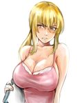  armored_core blonde_hair cleavage clipboard girl lana_nielsen osakana solo yellow_eyes 