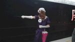  animated animated_gif cosplay female gif lowres touhou train yakumo_yukari 