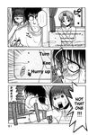  1girl angry comic greyscale hard_translated monochrome non-web_source nude punching rabuyan translated violence 