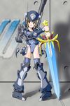  armored_core armored_core_nexus from_software hier mecha_musume sword weapon yellow_eyes 