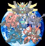  alteisen bazooka chibi choujikuu_yousai_macross earth gerbera_tetra gun gundam gundam_0080 gundam_0083 gundam_double_x gundam_ms_igloo kampfer_(mobile_suit) machine_gun macross mecha no_humans shotgun super_robot_wars super_robot_wars_original_generation susagane vf-1j weapon zudah 