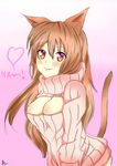  &lt;3 animal_ears anthro cat clothing feline female keyhole_turtleneck mammal sweater 