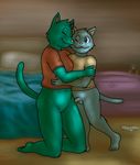  age_difference anthro balls bed bottomless cat child clothed clothing cub duo eyes_closed feline female fur half-dressed hug inside klonoa klonoa_(series) larger_female male male/female mammal mother nishi older_female parent penis pussy size_difference smaller_male smile son underwear young younger_male 