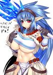  blue_hair breasts havuwx kirin_(armor) large_breasts monster_hunter red_eyes rei_shabu 