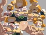 2019 animal_crossing anthro big_breasts breasts canine clothed clothing cum cum_between_breasts cum_on_breasts cumshot digital_media_(artwork) dog duo ejaculation erection female fur hi_res huge_breasts human human_on_anthro interspecies isabelle_(animal_crossing) male male/female male_on_anthro mammal nintendo nipples open_mouth orgasm penis sequence sex shih_tzu shirt simple_background smile spazkid sweat tight_clothing titfuck video_games wet wet_shirt yellow_fur 