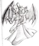  bat_wings breasts cat clothing dress fangs feline female lilith_(artist) looking_at_viewer mammal ribbons smile tom_and_jerry tongue tongue_out toodles_galore wings 