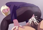  1boy 1girl bent_over censored cowgirl_position creampie cum cum_in_pussy cumdrip from_behind girl_on_top hetero lime_(purple_haze) mado_akira panties panties_aside panties_under_pantyhose pantyhose sex solo_focus straddling tokyo_ghoul torn_pantyhose underwear vaginal 