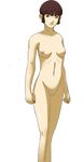  1girl atlus bangs blunt_bangs breasts brown_hair isabeau_(smt) lips navel nipples nude nude_filter photoshop portrait pussy red_eyes shin_megami_tensei shin_megami_tensei_iv short_hair solo uncensored 