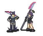  fire_emblem holding holding_weapon kantai_collection left-handed lowres mercenary_(fire_emblem) multiple_girls parody pixel_art polearm rw spear sprite_art style_parody sword tatsuta_(kantai_collection) tenryuu_(kantai_collection) thighhighs trainee_(fire_emblem) weapon 