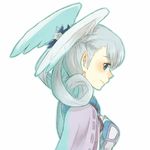  blue_eyes cape head_wings kutta melia silver_hair solo xenoblade_(series) xenoblade_1 