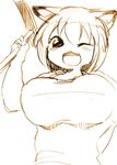  1boshi animal_ears anthro big_breasts breasts canine clothing female fox human japanese kemono mammal tagme 