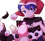  blue_eyes blue_hair capelet demon_tail doremy_sweet dream_soul hat highres shirt skirt smile solo tail tapir_tail touhou yetworldview_kaze 