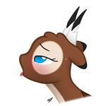  2015 blue_eyes blush cervine deer fan_character female invalid_tag mammal maplepuff open_mouth solo superchargedbronie tongue 