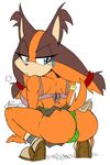  2015 akatsukishiranui-fox anthro badger big_breasts big_butt breasts butt clothed clothing female looking_at_viewer mammal mustelid skimpy smile solo sonic_(series) sonic_boom sticks_the_jungle_badger 