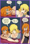  7nights bedroom big_breasts blonde_hair breasts carrot_top_(mlp) clothing comic crying date_night_(comic) derpy_hooves_(mlp) female friendship_is_magic hair human humanized mammal my_little_pony orange_hair tears upset 