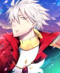  aoi_chimaki armor bad_id bad_pixiv_id blue_eyes fate/apocrypha fate_(series) karna_(fate) male_focus pale_skin solo white_hair 