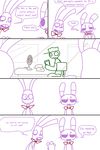  animatronic anthro bonnie_(fnaf) bow_tie comic crush dialogue english_text family fan five_nights_at_freddy&#039;s human lagomorph machine mammal mechanical mike_schmidt phone rabbit robot security_guard tablet text the_weaver video_games wide_eyed 