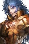  armor blue_hair charcoalo full_armor gemini_saga long_hair male_focus saint_seiya solo 