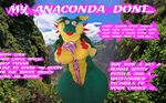  anaconda butt dragon fursuitboobs humor invalid_tag nude parody reptile scalie snake wide_hips 